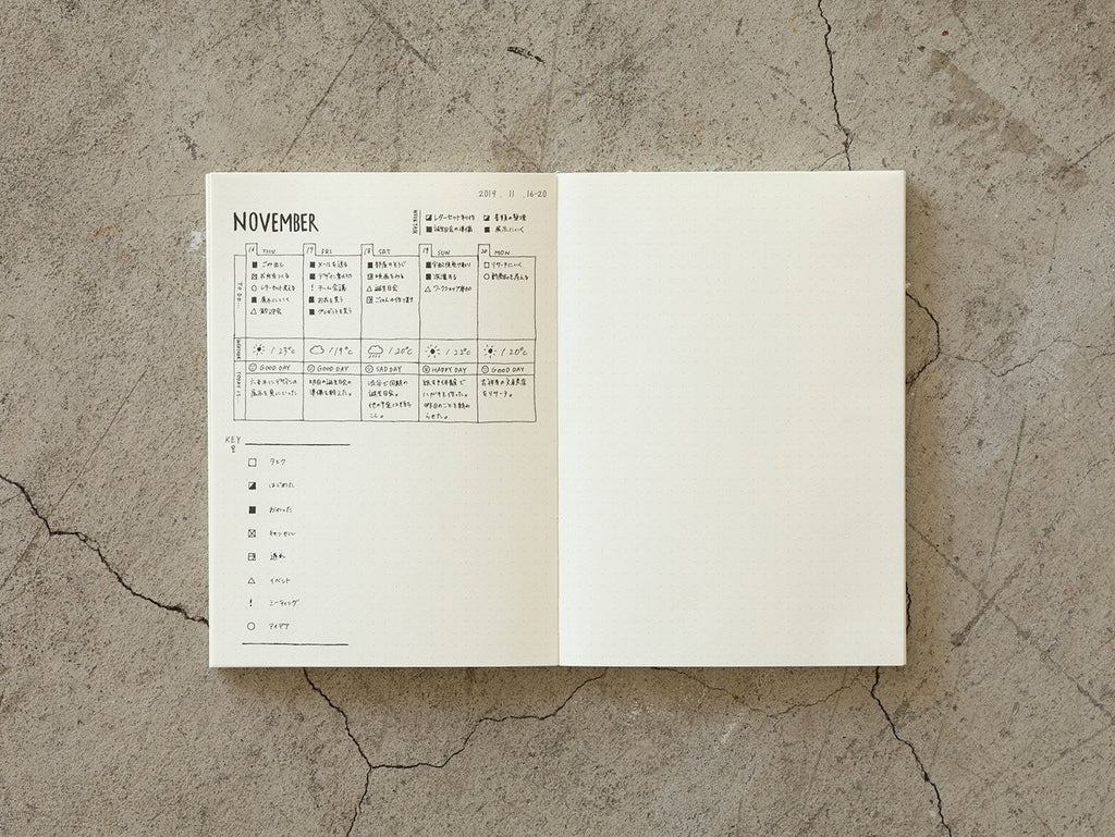 MD Notebook Soft Color - A5 - Dot Grid - Pink – Yoseka Stationery