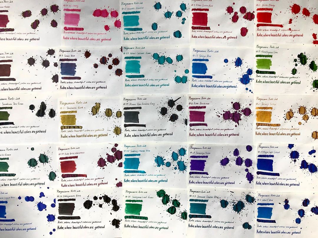 Writing Ink Guide Two ink guides done this week 💪 – Yoseka Stationery