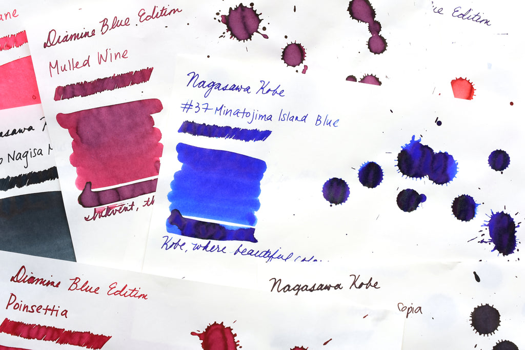 New Tsukineko Ink Pads, Nagasawa Kobe Inks, and Diamine Blue Edition Inks