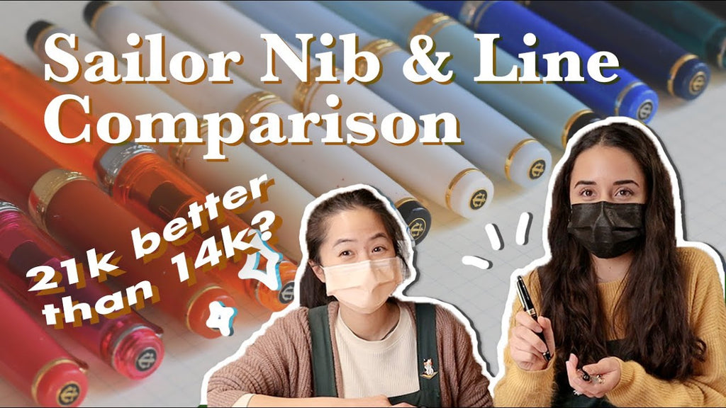 Sailor Fountain Pen Nib & Line Comparison