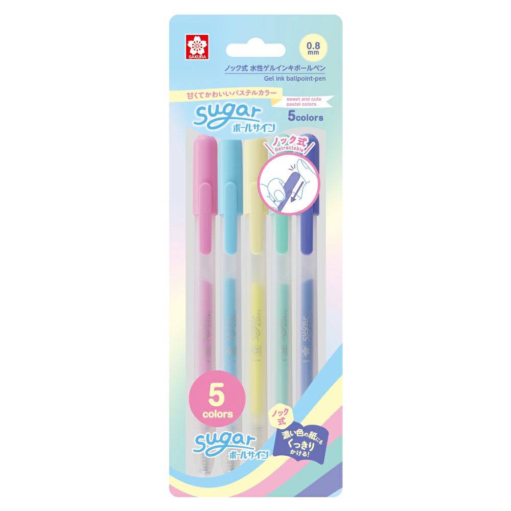 Sakura Sugar Knock Gel Pen - Set of 5 (Coming Soon)