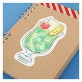 Furukawa Paper Retro-Chic Sticker - Cafe - Melon Cream Soda