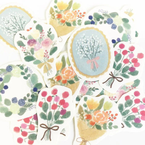 Furukawa Paper Deco Flake Sticker - Dried Flowers