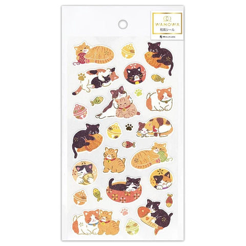 NB - WANOWA Sticker Sheet - Japanese Cat