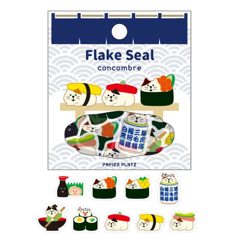 Papier Platz - Concombre Flake Stickers - Sushi