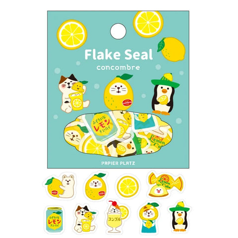 Papier Platz - Concombre Flake Stickers - Lemon