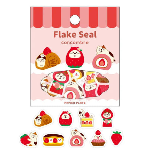 Papier Platz - Concombre Flake Stickers - Strawberry