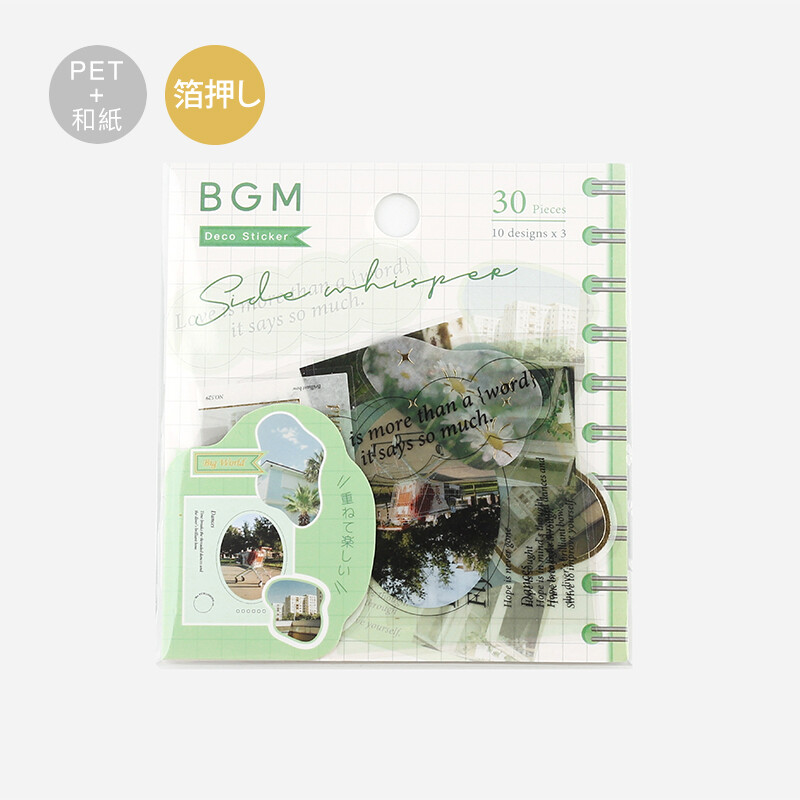 BGM Flake Sticker - Photo - Green