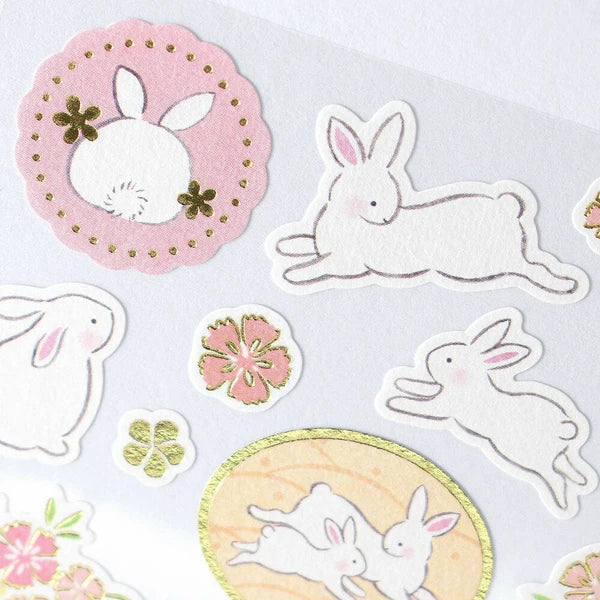 NB - Japanese Style Sticker Sheet - Yufumi Rabbit