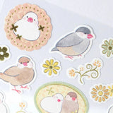 NB - Japanese Style Sticker Sheet - Yufumi Java Sparrow