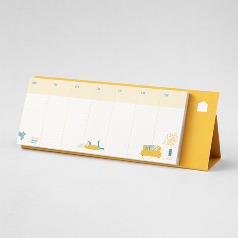 Midori Stand Memo Pad - Horizontal Type - Weekly Block