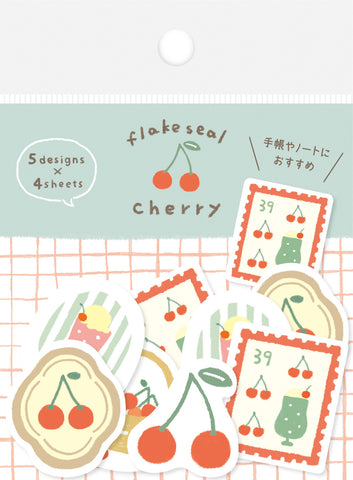 Furukawa Paper Flake Stickers - Fluffy Cherry