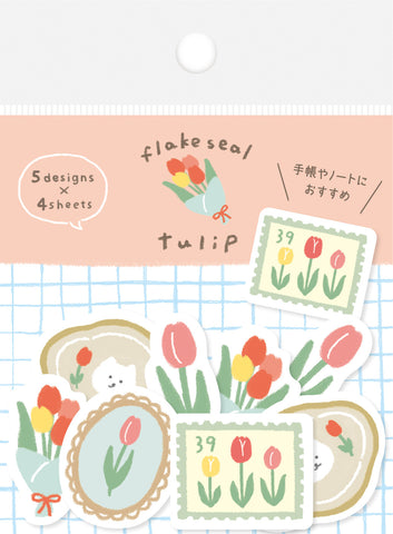Furukawa Paper Flake Stickers - Fluffy Tulip