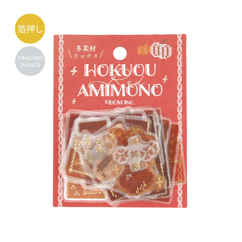 BGM Deco Sticker - Hokuou Amimono (Scandinavian Knitting) - Red