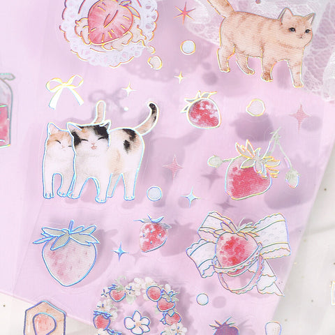 BGM - Foil Stamping Iride Sticker Sheets - Cat