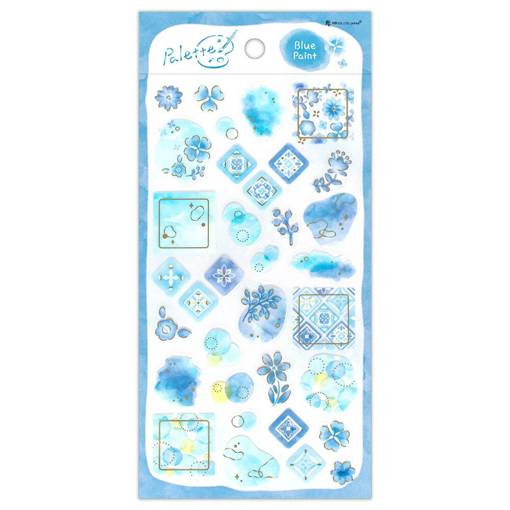 NB - Large Transparent Sticker Sheet - Palette - Sky Blue