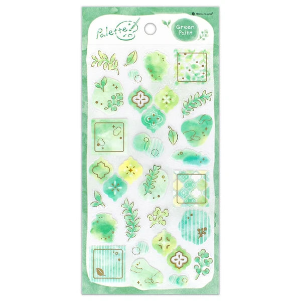 NB - Large Transparent Sticker Sheet - Palette - Leaf