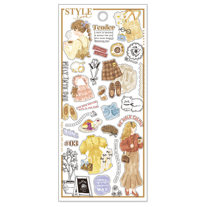 Mind Wave Sticker Sheet - Style Look - Cafe Day