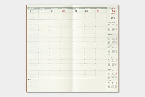 TRAVELER'S Notebook Regular Size 2025 Weekly Vertical (Pre-order Starts 10/1, Ships 10/16)