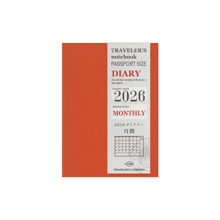 TRAVELER'S Notebook Passport Size 2026 Monthly
