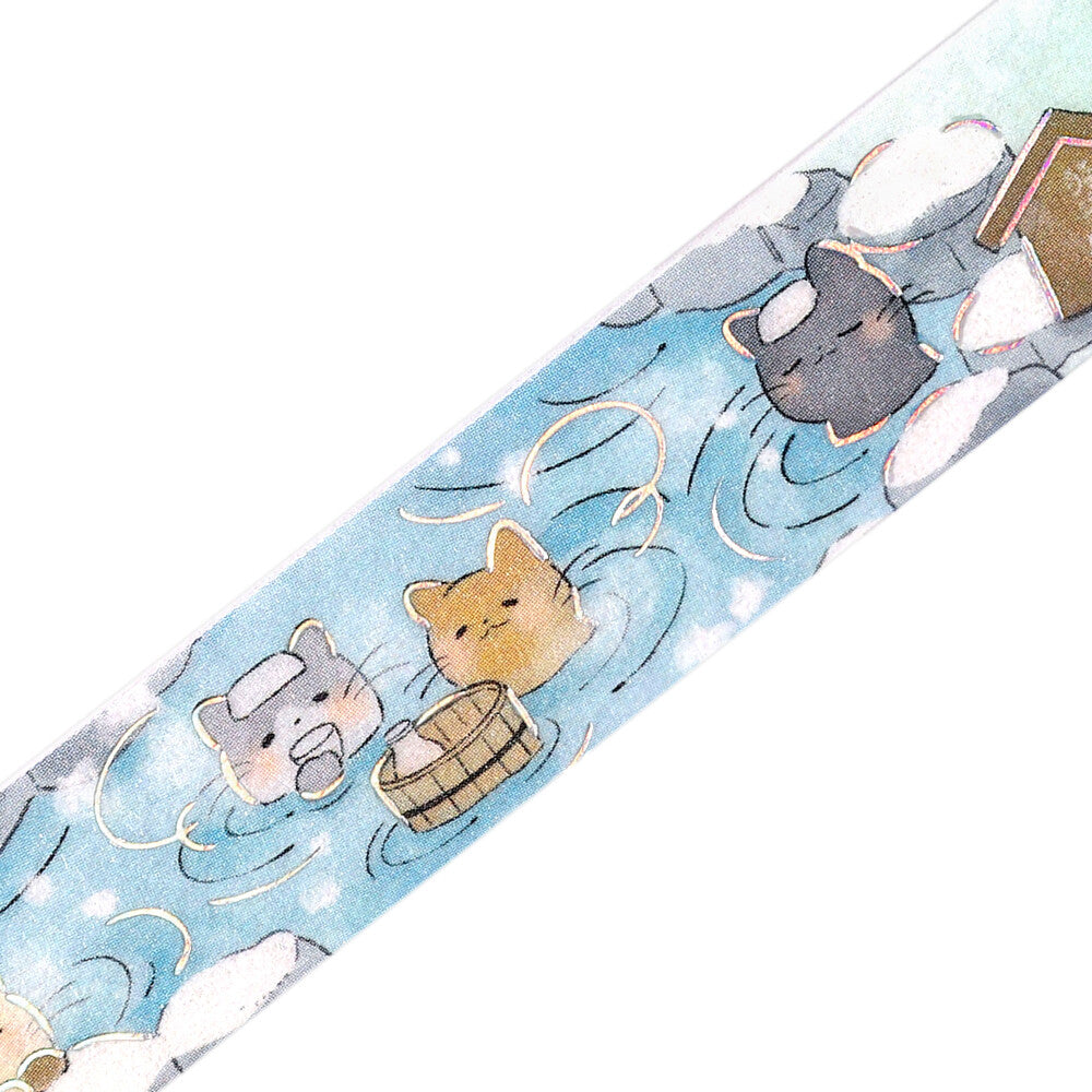 BGM Washi Tape - Foil Stamping Life - Cat Hot Spring (Coming Soon)