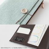 Yuru Log Notebook Cover - Cloth Light Blue - B6