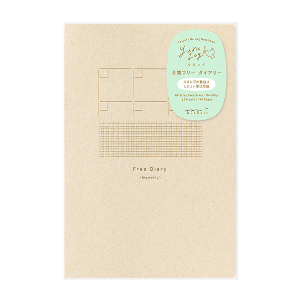 Yuru Log Notebook - Free Monthly Diary - B6 (Coming Soon)