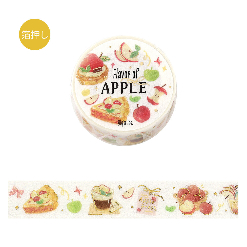 BGM Washi Tape - Foil Stamping - Tokimeki Flavor - Apple (Coming Soon)