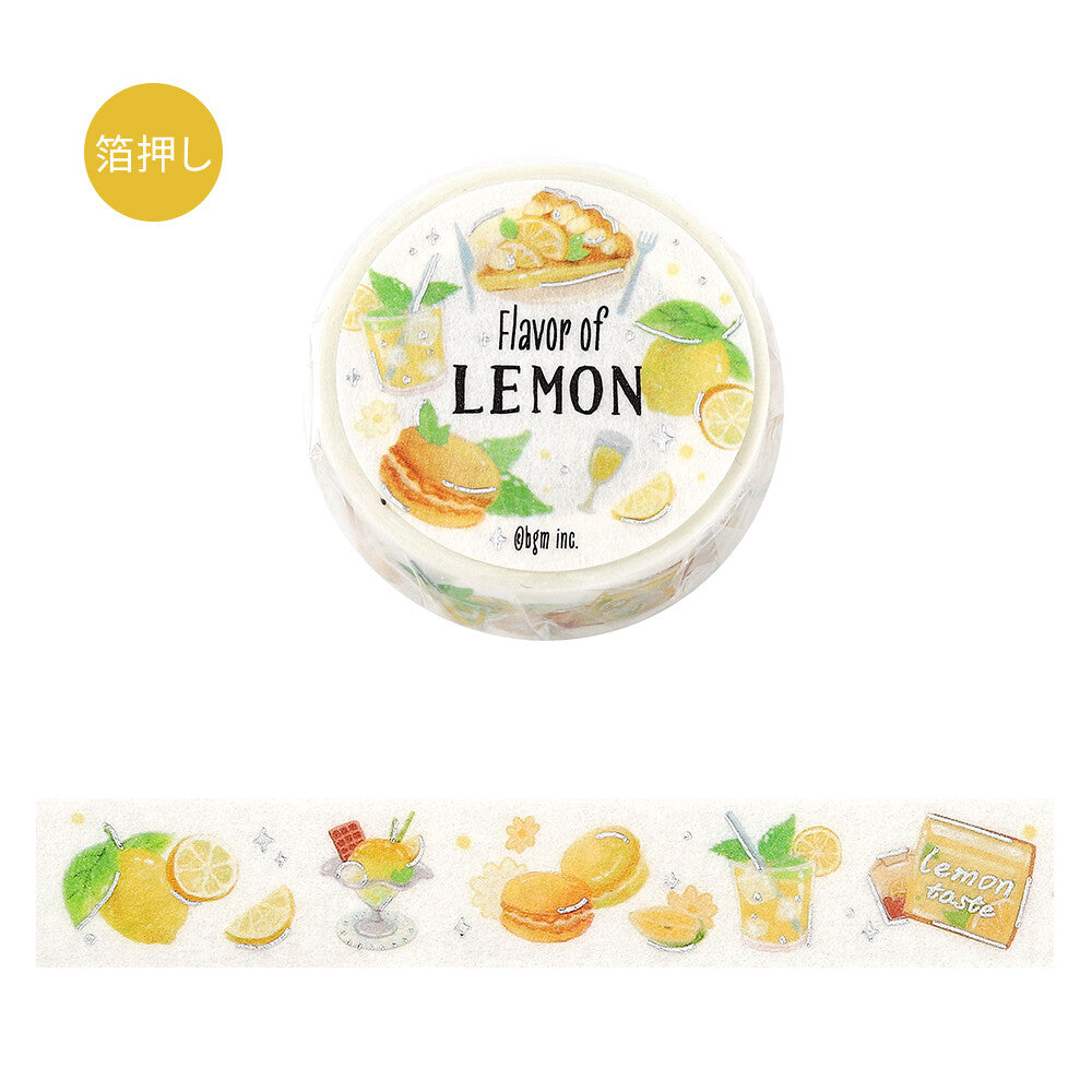 BGM Washi Tape - Foil Stamping - Tokimeki Flavor - Lemon (Coming Soon)