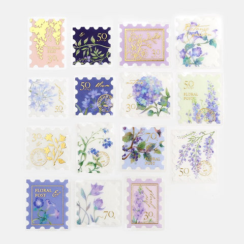 BGM Deco Sticker - Post Office - Botanical Illustration - Purple