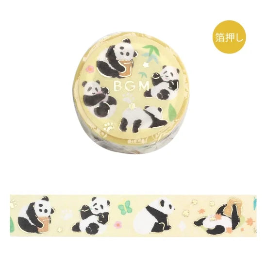 BGM Washi tape - Foil Stamping - Panda Paradise