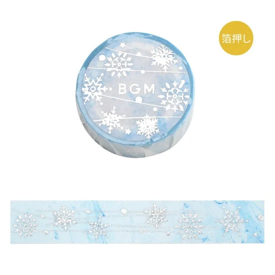 BGM Washi tape - Foil Stamping - Ginsetsu