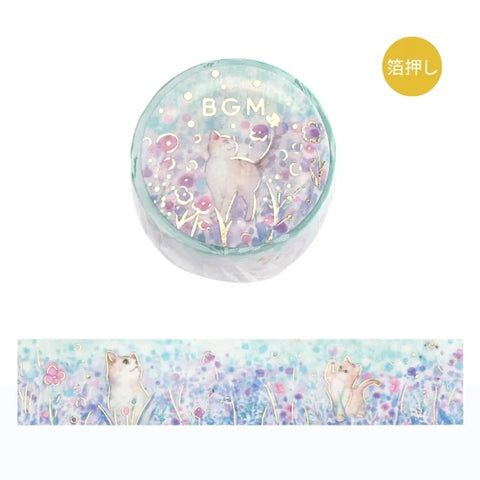 BGM Washi tape - Flowers and Cats - Small Friends
