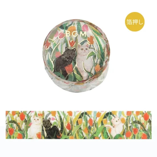 BGM Washi tape - Flowers and Cats - Let's Play Together