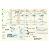 Laconic Diary 2024 Pre.12 - Gantt Chart Monthly - A5