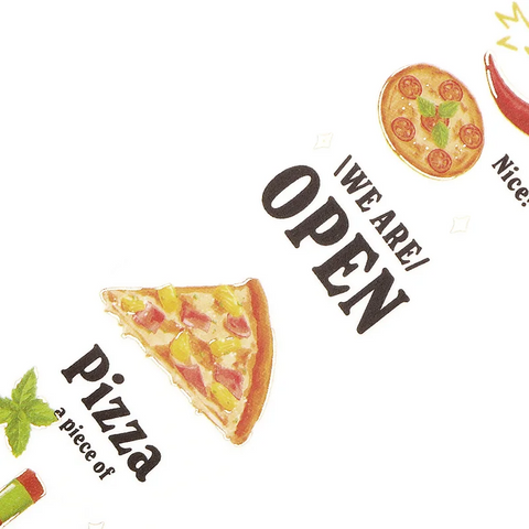 BGM Washi Tape - Today's Menu - Pizza