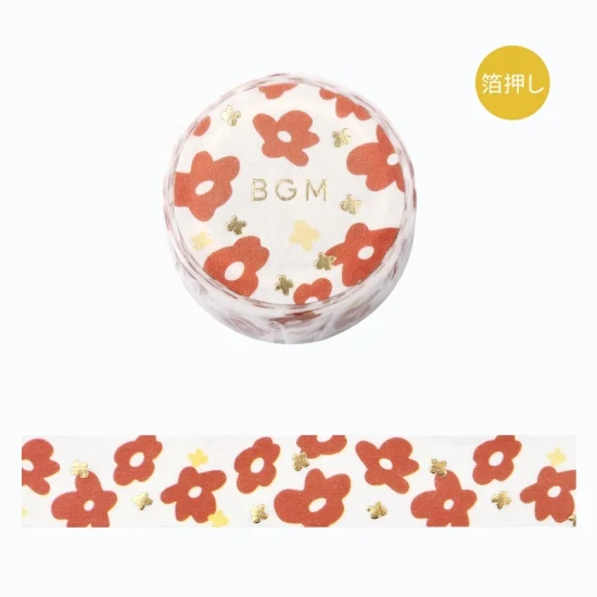 BGM Washi tape - Foil Stamping - Blooming