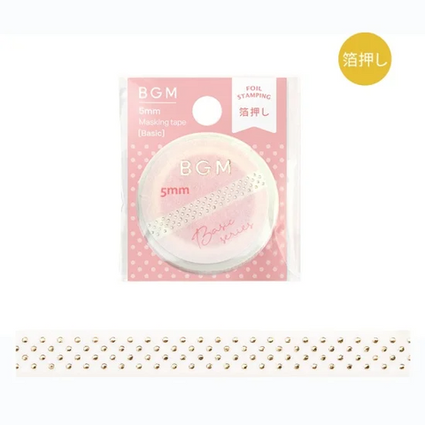 BGM Slim Washi Tape - Basic Dot