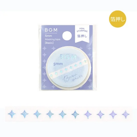 BGM Slim Washi Tape - Basic Star