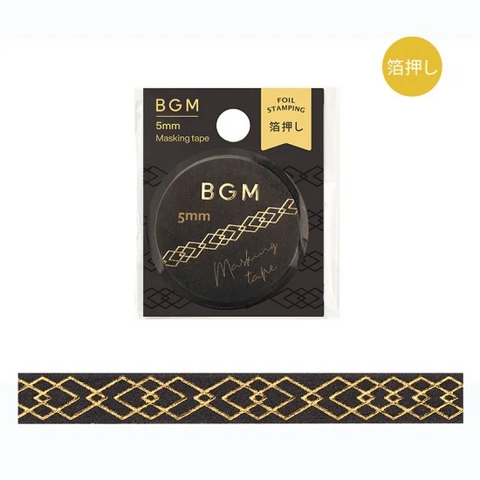BGM Slim Washi Tape - Antique Pattern