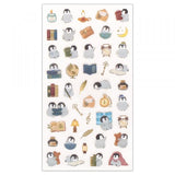 NB -  Penguin x night Large Transparent Sticker Sheet - Chill Penguin