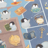 NB -  Penguin x night Large Transparent Sticker Sheet - Chill Penguin