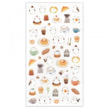 NB -  Shimaenaga x cafe Large Transparent Sticker Sheet - Chill Shimaenaga