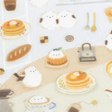 NB -  Shimaenaga x cafe Large Transparent Sticker Sheet - Chill Shimaenaga