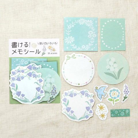 BGM Flake Sticker - Memo - Hana-Biyori - Green