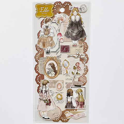 Q-Lia Elle Noire Sticker Sheet - Pink