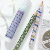 BGM Slim Washi Tape - Foil Stamping Life - 5mm - Ribbon Index