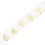 BGM Slim Washi Tape - Foil Stamping Life - 5mm - Gold Numbers