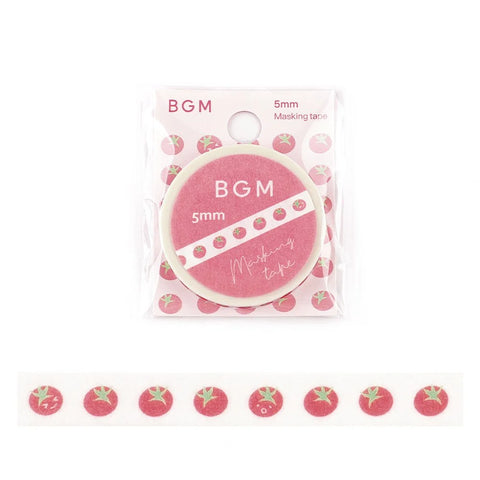 BGM Slim Washi Tape - 5mm - Tomato Time