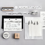 BGM Washi Tape - Foil Stamping Life - Monotone Flower